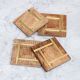 Decorative High-Quality Wooden Coasters - Pack of 4